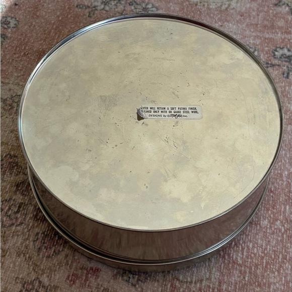 Round Metzke Pewter Round Tin, Vintage 1970s, Gray Tin Sand Dollar Pewter Lid - Picture 7 of 10
